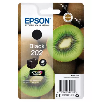 Wkład atramentowy EPSON pojedynczy Kiwi Czarny 202 Claria Premium Ink 6,9 ml