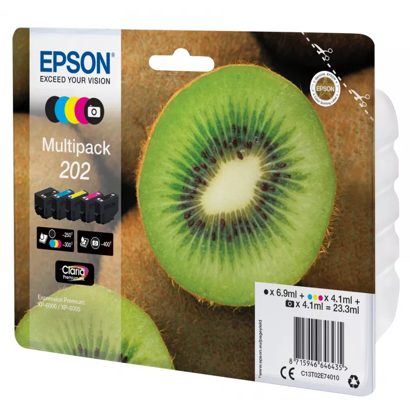 Epson Kiwi Multipack 5 kolorów 202 Claria Premium Tusz