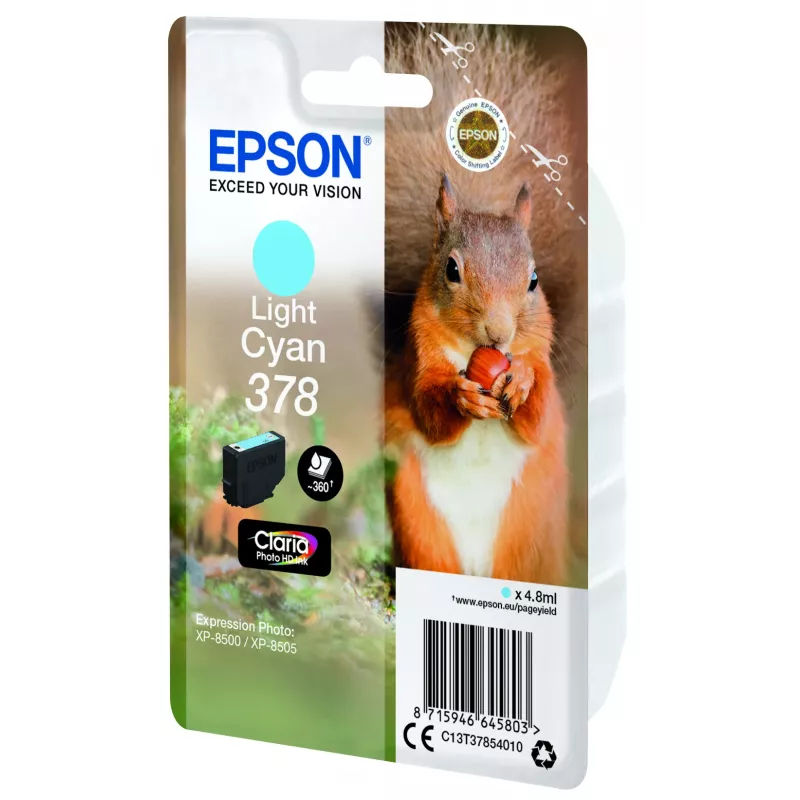 Epson Squirrel Singlepack Light cyjan 378 Claria Photo HD Ink
