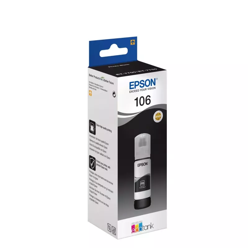 Butelka z czarnym tuszem Epson EcoTank Photo 106