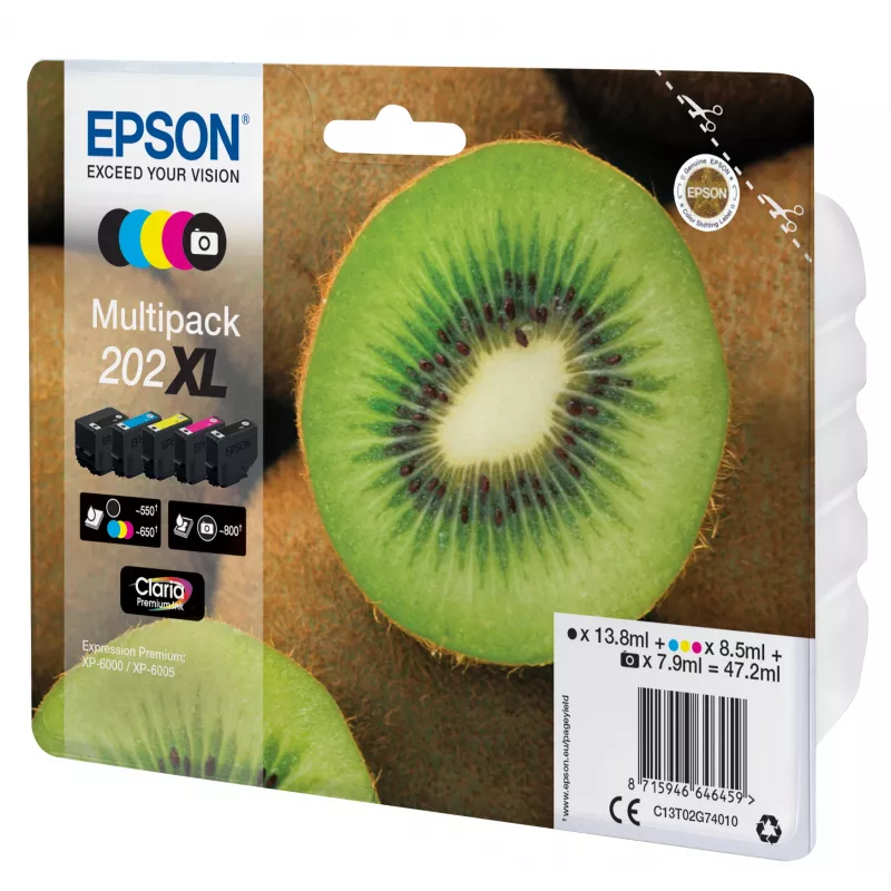 Epson Kiwi Multipack 5-kolorów 202XL Claria Premium Ink