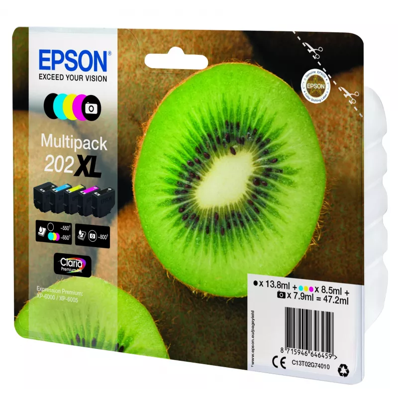 Epson Kiwi Multipack 5-kolorów 202XL Claria Premium Ink