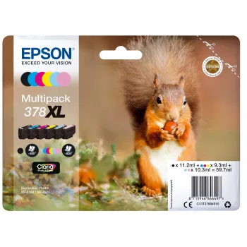 Epson Squirrel Multipack 6-kolorów 378XL Claria Photo HD Atrament