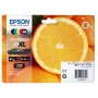 Epson Oranges Multipack 5 kolorów 33XL Claria Premium Ink, wysoki (XL) wydatek, czarny, czarny fotograficzny, cyjan, magenta, żółty, atrament pigmentowy, atrament barwnikowy, 12.2 ml, 8.9 ml