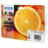 Epson Oranges Multipack 5 kolorów 33XL Claria Premium Ink, wysoki (XL) wydatek, czarny, czarny fotograficzny, cyjan, magenta, żółty, atrament pigmentowy, atrament barwnikowy, 12.2 ml, 8.9 ml