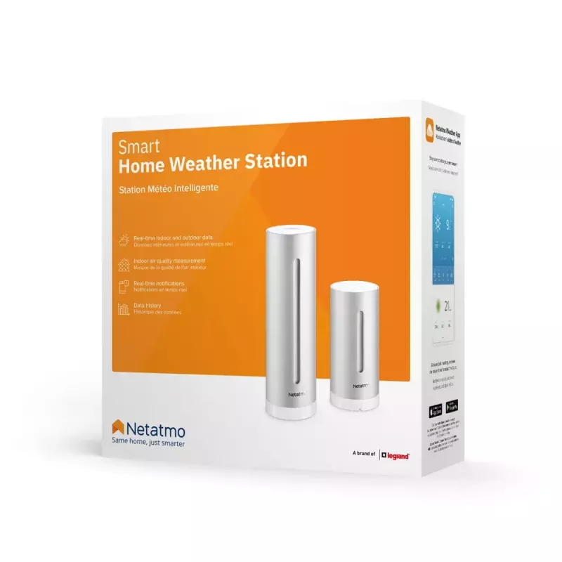 Cyfrowa stacja pogodowa Netatmo NWS01-EC, aluminium, bateria/USB, Wi-Fi