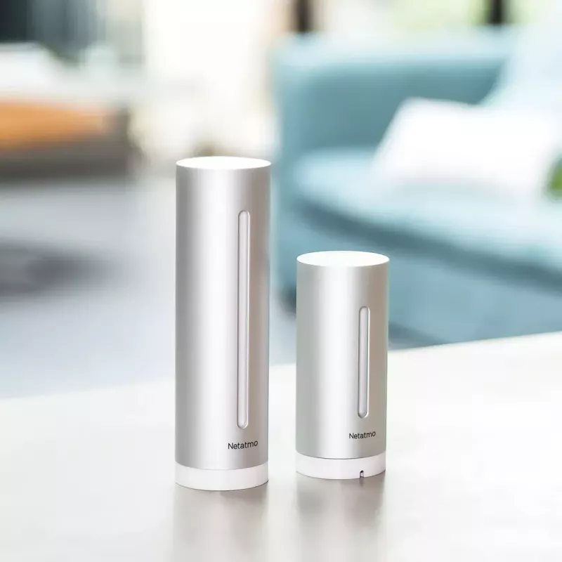 Cyfrowa stacja pogodowa Netatmo NWS01-EC, aluminium, bateria/USB, Wi-Fi