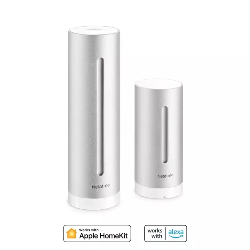 Cyfrowa stacja pogodowa Netatmo NWS01-EC, aluminium, bateria/USB, Wi-Fi