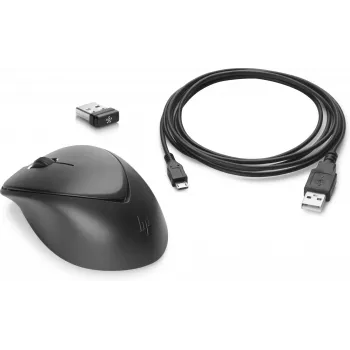 Mysz bezprzewodowa HP Premium, oburęczna, laserowa, RF bezprzewodowa, 1200 DPI, czarna
