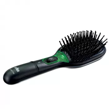 Szczotka do włosów łopatkowa BRAUN BR710 dla dorosłych, czarno-zielona, 175 g