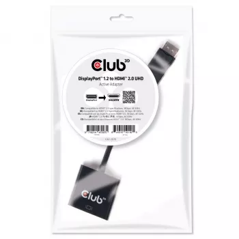 Aktywny adapter DisplayPort 1.2 na HDMI 2.0 CLUB3D CAC-2070