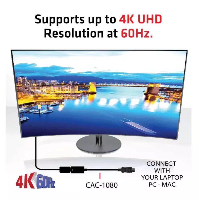 Aktywny adapter DisplayPort 1.4 na HDMI 2.0b CLUB3D CAC-1080