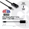 CLUB3D Mini DisplayPort 1.4 na HDMI 2.0b HDR Adapter aktywny