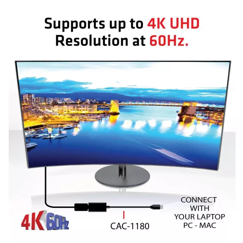 CLUB3D Mini DisplayPort 1.4 na HDMI 2.0b HDR Adapter aktywny