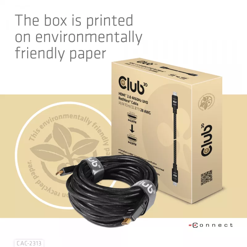 Kabel CLUB3D HDMI 2.0 4K60Hz RedMere 10m/32.8ft