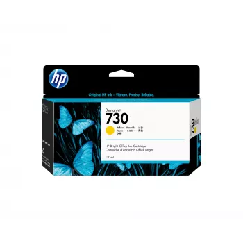 HP 730 130-ml żółty DesignJet wkład atramentowy, HP DesignJet T1700 seria drukarek, Termiczny atramentowy, Żółty, Singapur, 202 mm, 129 mm