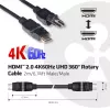 CLUB3D HDMI 2.0 4K60Hz UHD 360° obrotowy kabel 2m/6.74ft