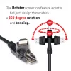 CLUB3D HDMI 2.0 4K60Hz UHD 360° obrotowy kabel 2m/6.74ft