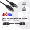 CLUB3D HDMI 2.0 4K60Hz UHD 360° obrotowy kabel 2m/6.74ft