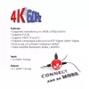 CLUB3D Rozdzielacz HDMI™ 4K@60Hz UHD z zasilaczem sieciowym, 4 porty