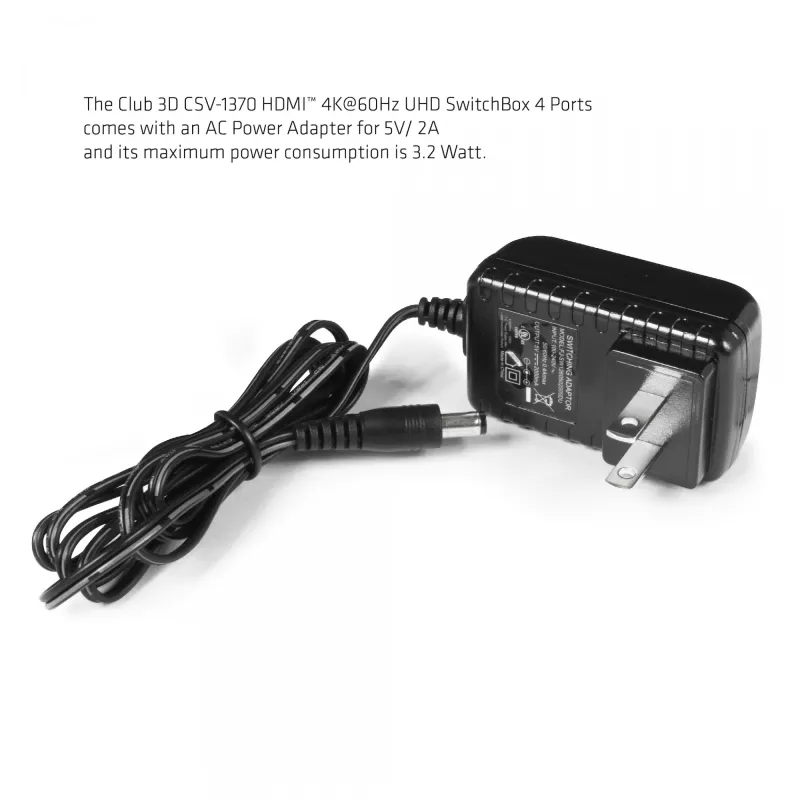 CLUB3D HDMI™ 2.0 UHD 4K60Hz SwitchBox 4 porty z pilotem IR