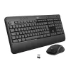 Bezprzewodowy zestaw klawiatury i myszy Logitech MK540 Advanced — pełnowymiarowa klawiatura QWERTY, odbiornik USB, układ US, ergonomiczna mysz, czarno-biały