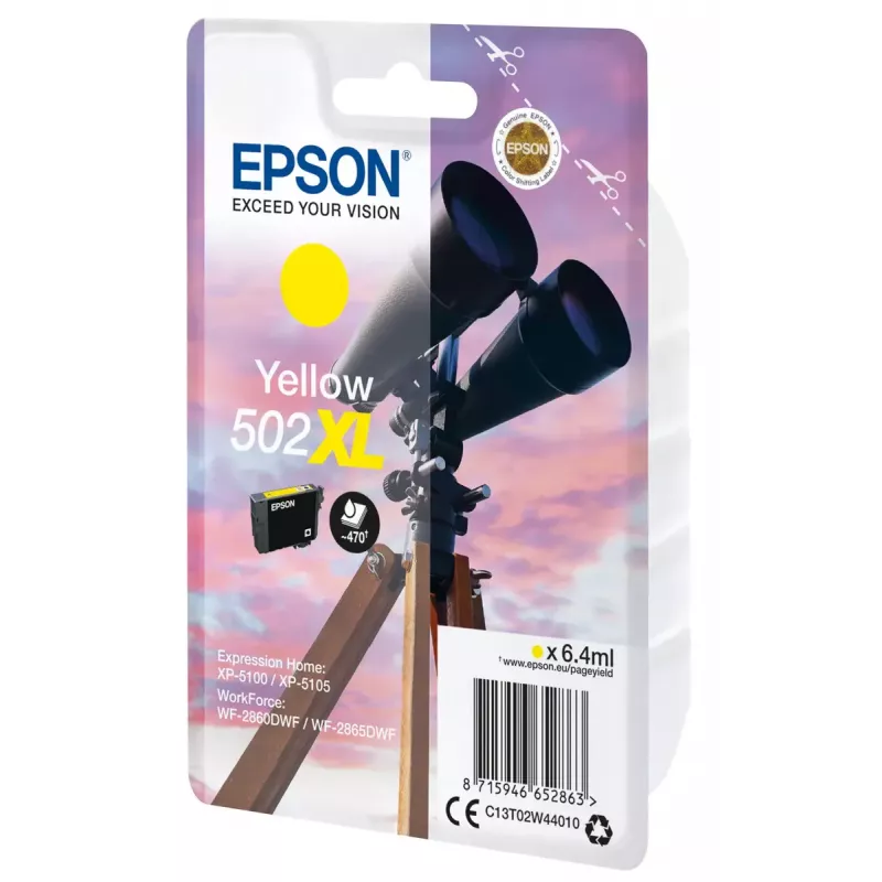 Tusz EPSON 502XL Dalekohled Żółty C13T02W44010