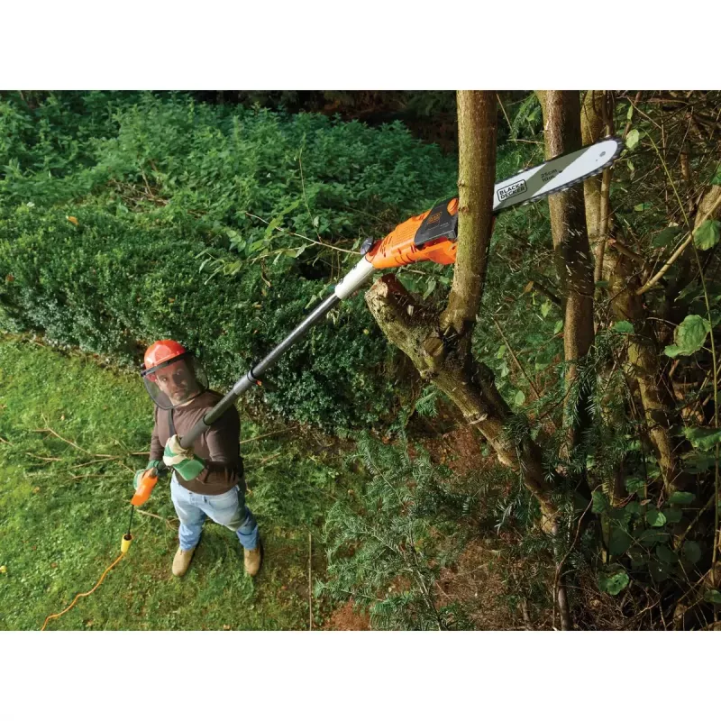 Sekator elektryczny Czarny & Decker PS7525-QS, przewodowy 800 W, prowadnica 25 cm, średnica cięcia 22 mm, 3,8 kg