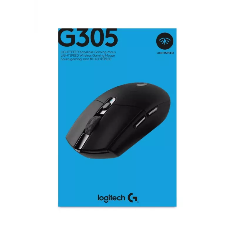 LOGITECH G305 Lightspeed Bezprzewodowa mysz gamingowa Czarna Eer2