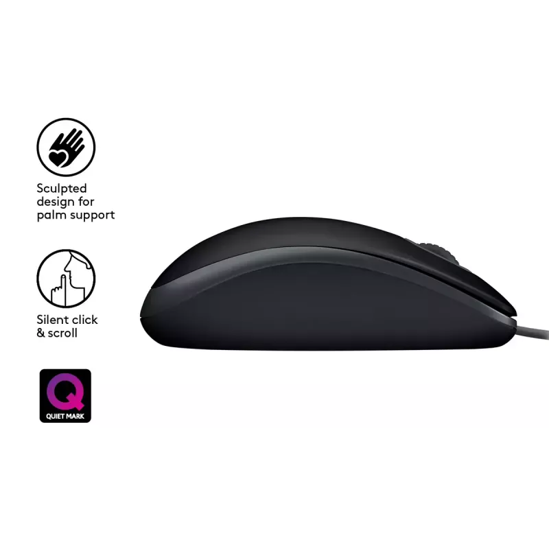 Mysz Logitech B110 Silent przewodowa USB Czarny