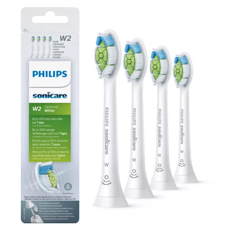 Philips Sonicare W Optimal biały HX6064/10 4-pack sonic toothbrush heads