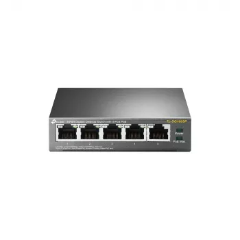TP-Link 5-Portowy Gigabitowy Przełącznik Biurkowy PoE z 4 Portami, Niezarządzalny, Gigabit Ethernet (10/100/1000), Power over Ethernet (PoE)