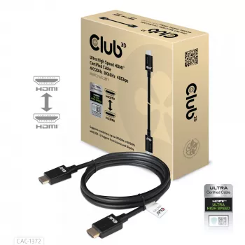 CLUB3D Ultra High Speed HDMI 4K120Hz, 8K60Hz Certified kabel 48Gbps M/M 2 m / 6.56 ft