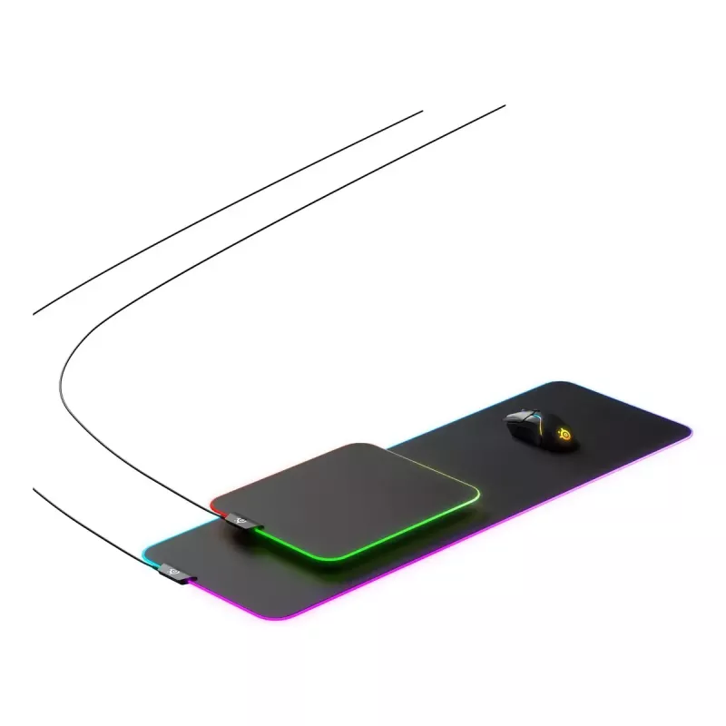 Podkładka pod mysz gamingowa STEELSERIES QcK Prism Cloth XL — Powierzchnia materiałowa, 900×300 mm, grubość 4 mm, podświetlenie RGB