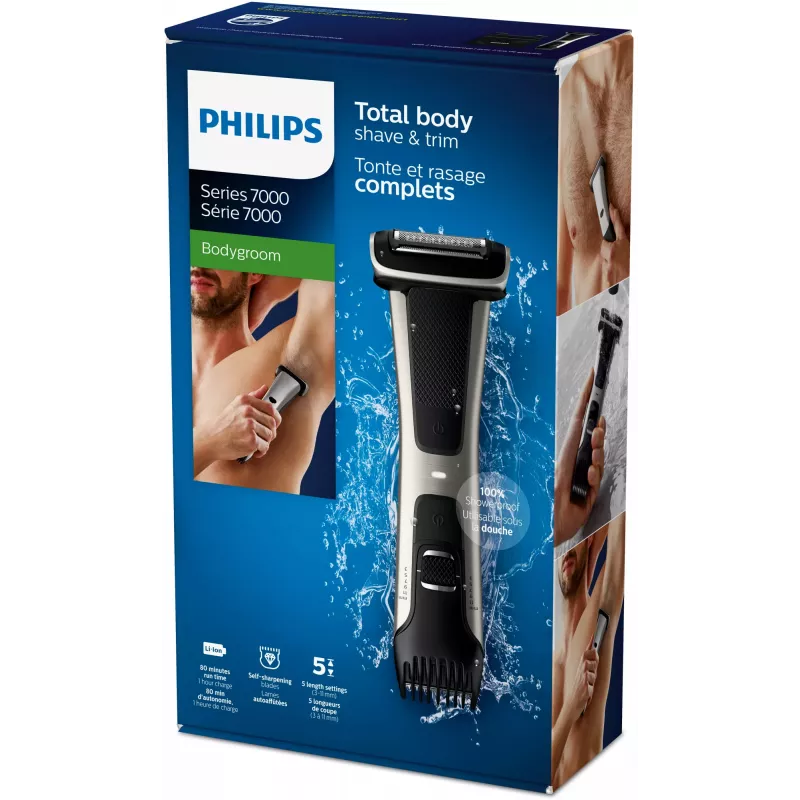 Philips 7000 series Bodygroom 7000 BG7025/15 Wodoodporny trymer do ciała