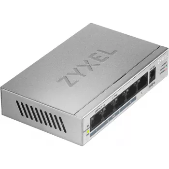 Zyxel GS1005HP Niezarządzany Gigabit Ethernet (10/100/1000) Power over Ethernet (PoE) Srebrny