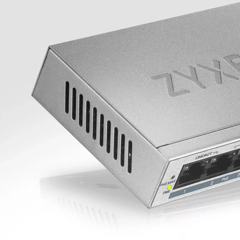 Zyxel GS1005HP Niezarządzany Gigabit Ethernet (10/100/1000) Power over Ethernet (PoE) Srebrny