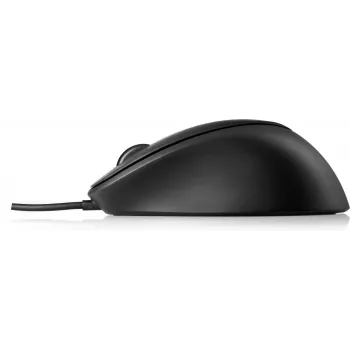 HP USB Mouse z czytnikiem linii papilarnych, oburęczna, USB Type-A, czarna