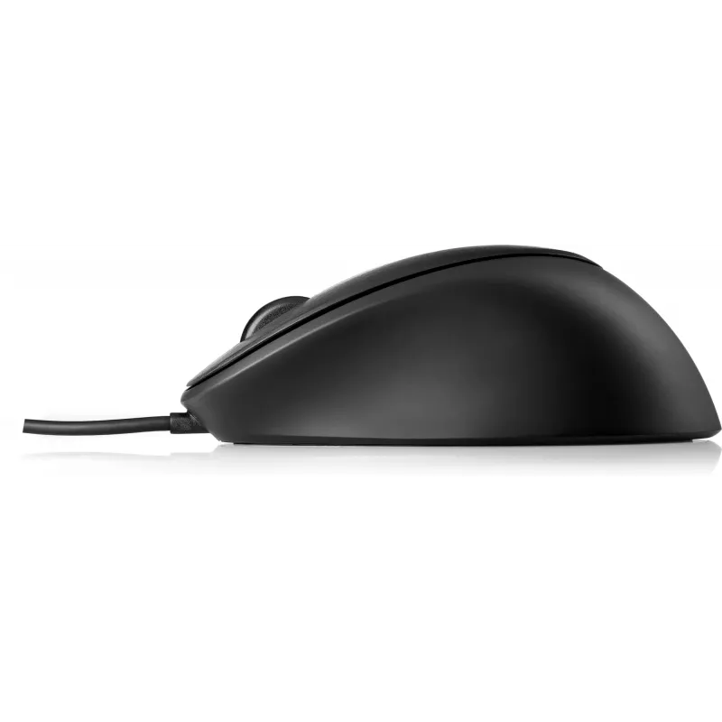 HP USB Mouse z czytnikiem linii papilarnych, oburęczna, USB Type-A, czarna