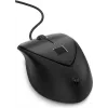 HP USB Mouse z czytnikiem linii papilarnych, oburęczna, USB Type-A, czarna
