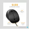HP USB Mouse z czytnikiem linii papilarnych, oburęczna, USB Type-A, czarna