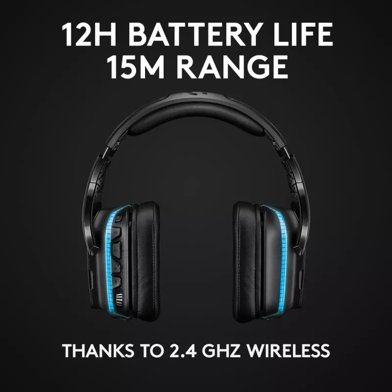 LOGITECH G935 Bezprzewodowy zestaw słuchawkowy do gier 7.1 Surround Sound Lightsync – 2,4 GHz