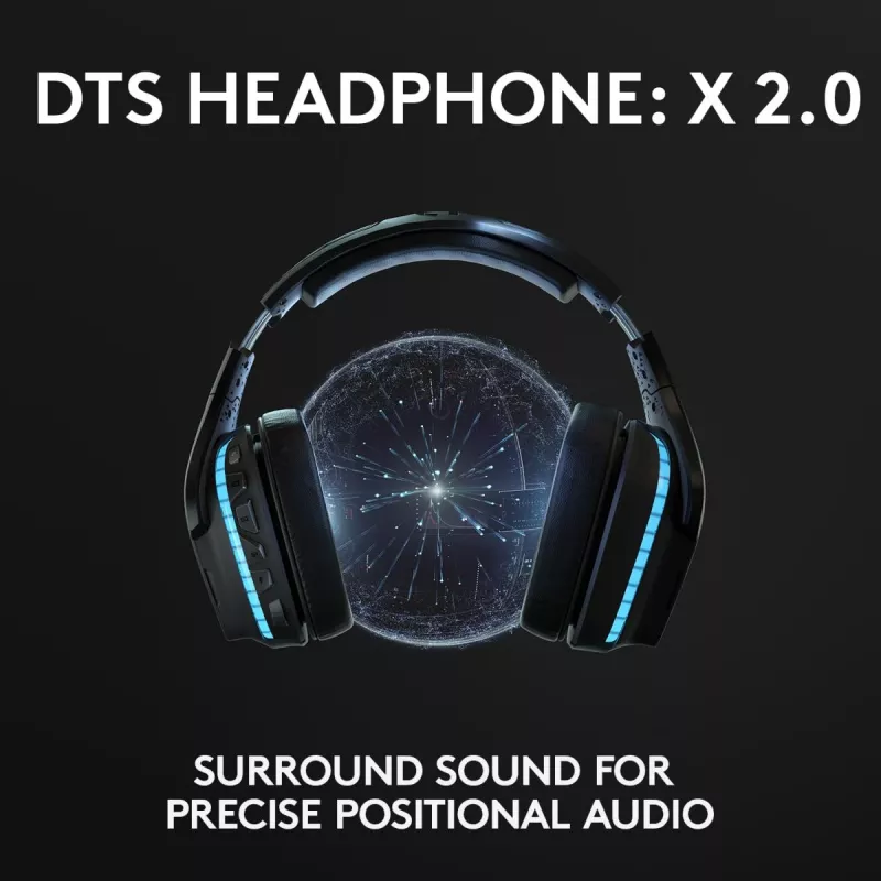 LOGITECH G935 Bezprzewodowy zestaw słuchawkowy do gier 7.1 Surround Sound Lightsync – 2,4 GHz