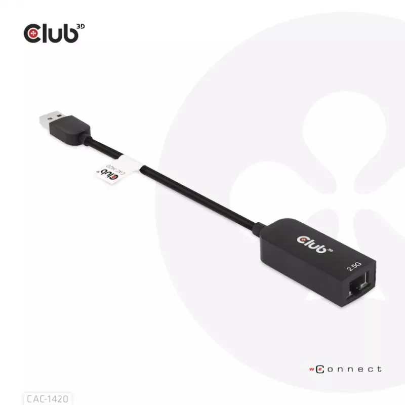 CLUB3D USB 3.2 Gen1 Typ A do RJ45 2.5Gbps adapter