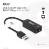 CLUB3D USB 3.2 Gen1 Typ A do RJ45 2.5Gbps adapter