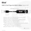 CLUB3D USB 3.2 Gen1 Typ A do RJ45 2.5Gbps adapter
