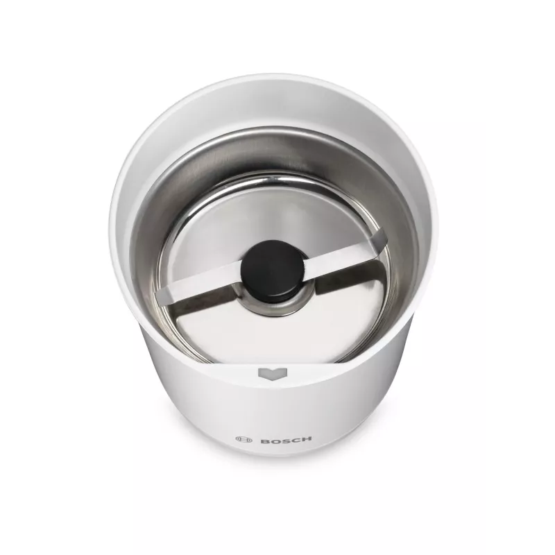 Blade coffee grinder Bosch TSM6A011W, 180 W, 75 g capacity, biały
