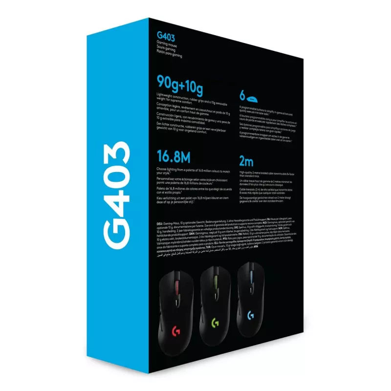 LOGITECH G403 Hero Mysz gamingowa USB Czarna EWR2