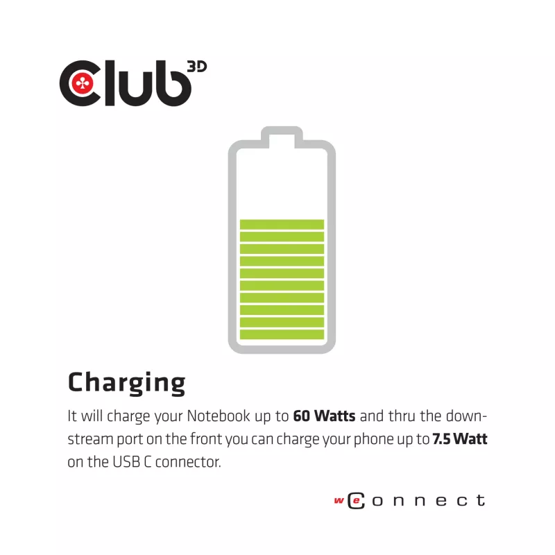 CLUB3D CSV-1562 to uniwersalna stacja dokująca USB3.2 Gen1 Type-C z potrójnym wyjściem 4K30Hz, certyfikowana DisplayLink®. Uniwersalna stacja dokująca z ładowaniem