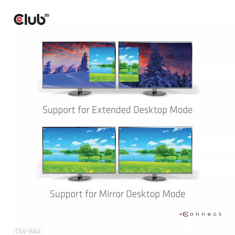 CLUB3D CSV-1562 to uniwersalna stacja dokująca USB3.2 Gen1 Type-C z potrójnym wyjściem 4K30Hz, certyfikowana DisplayLink®. Uniwersalna stacja dokująca z ładowaniem